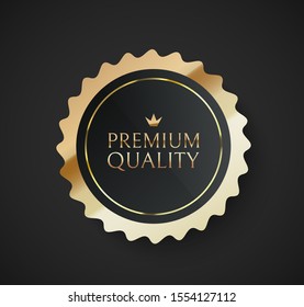 Premium quality vector badges. Luxury black labels. Vector illustration