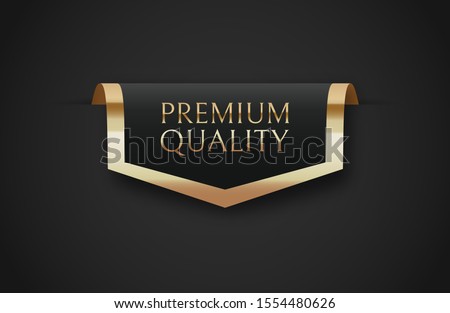 Premium quality vector badges. Luxury black labels. Vector illustration