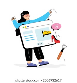 Hochwertige Vektorgrafik der Launch-Website