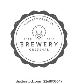 Premium quality vintage craft beer logo template. For badges, emblems, beer companies, bars, taverns.