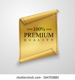 Premium quality.Golden scroll.banner