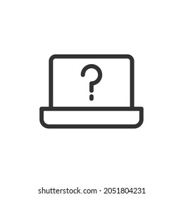 Icono de línea de preguntas premium para aplicación, web y interfaz de usuario. Signo de trazo vectorial aislado en un fondo blanco. Icono de contorno de pregunta a la moda.