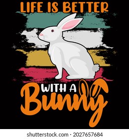 Premium Rabbit Design vector illustration format that are perfect for t-shirt, coffee mug, poster, cards, pillow cover, sticker, Canvas design, and Musk design.