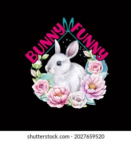 Premium Rabbit Design vector illustration format that are perfect for t-shirt, coffee mug, poster, cards, pillow cover, sticker, Canvas design, and Musk design.