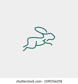Premium rabbit logo design. Abstract icon rabbit vector illustration