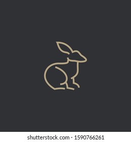 Premium rabbit logo design. Abstract icon rabbit vector illustration