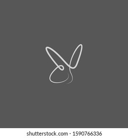 Premium rabbit logo design. Abstract icon rabbit vector illustration
