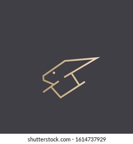Premium rabbit logo design. Abstract icon rabbit vector illustration