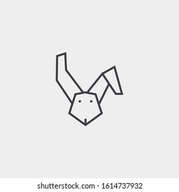 Premium rabbit logo design. Abstract icon rabbit vector illustration