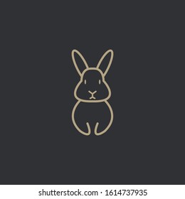 Premium rabbit logo design. Abstract icon rabbit vector illustration