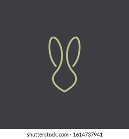 Premium rabbit logo design. Abstract icon rabbit vector illustration