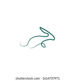 Premium rabbit logo design. Abstract icon rabbit vector illustration