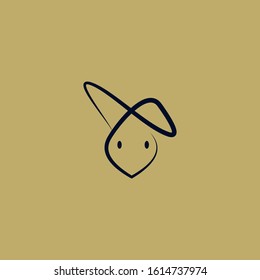 Premium rabbit logo design. Abstract icon rabbit vector illustration