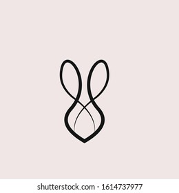 Premium rabbit logo design. Abstract icon rabbit vector illustration