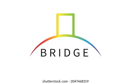 Premium Rainbow Bridge Logo Design