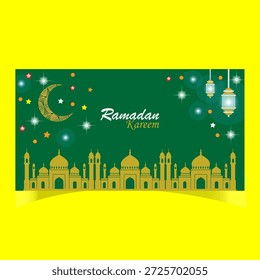 Premium Ramadan Mubarak festive background vector with spiritual Islamic elements and elegant colors, perfect for posters, wallpapers, social posts, and marketing materials.