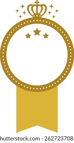Emblema de Classificação Premium com Coroa e Fita, Gold ver.