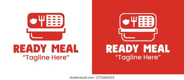 Un logotipo de comida preparada de primera calidad adecuado para alimentos envasados de alta calidad y marcas de comida modernas.