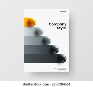 Premium realistic balls banner concept. Amazing company identity vector design illustration.