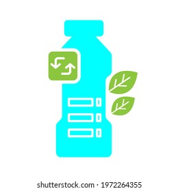 Premium Recycle plastic bottle. Line vector. Isolate on white background.