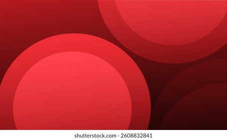 Premium red abstract background featuring elegant geometric circle design, perfect for bold, modern visuals, tech themes, and promotional graphics.