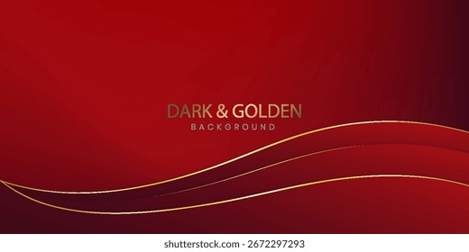 Premium Red Gold Abstract. Perfect for luxury and festive themes. Futuristic technology concept
