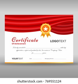 Premium red and gold certificate