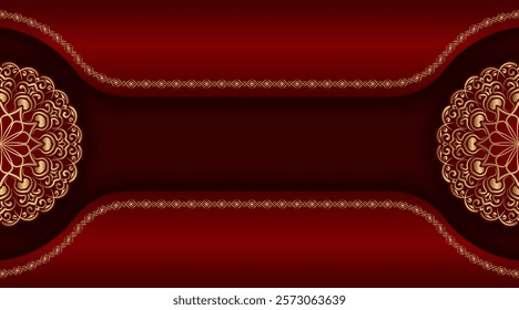 Premium Red and Gold Decorative Pattern