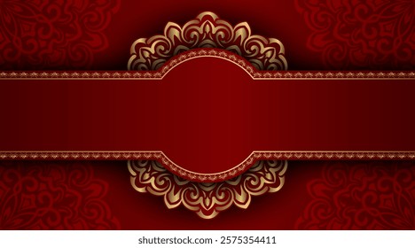 Premium Red and Gold Decorative Pattern