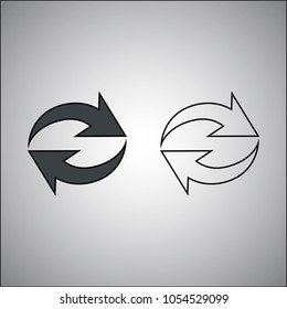 premium refresh fill and outline vector icon