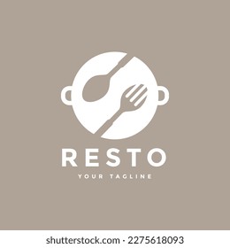 premium restaurant business logo design vector illustration