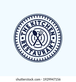 Premium Restaurant or Cafe Line art Logo Vector Illustration. Fork and Spoon Creative Logo Concept. Exclusive Restaurant or Cafe Logo Vector Illustration. Creative Eatery Logo Concept Illustration