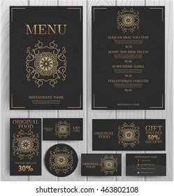 Premium restaurant cafe menu, template design Vector