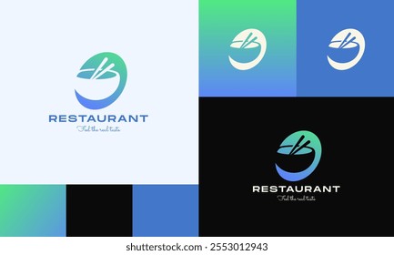 Premium Restaurant Tor Flame Fire and creative cooking logo design 