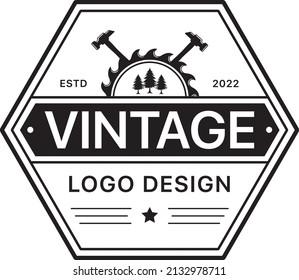 Premium retro style logo design vector for your classic company.