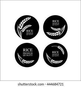 Premium Rice logo vector