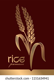 premium rice natural vector design