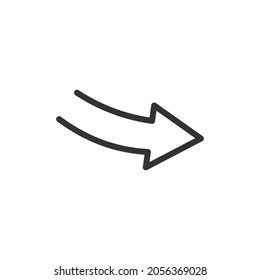 Icono de línea derecha premium para aplicación, web y interfaz de usuario. Signo de trazo vectorial aislado en un fondo blanco. Icono de contorno de derecha en estilo de moda.