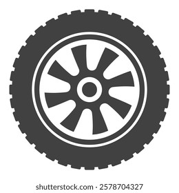 Premium rim vector icon - Auto wheel and tire vector concept sign