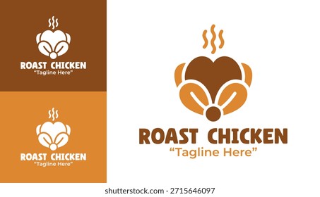 A premium roast chicken logo suitable for upscale restaurants and food brands.