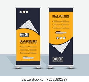 Premium roll up banner template layout