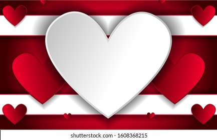 Premium romantic love heart background vector