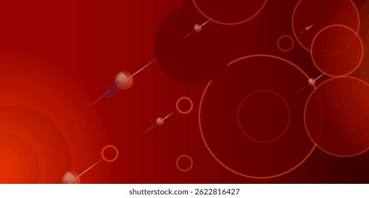 premium round golden frame on red background design vector