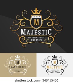 Crown Hotel Logo Vector Stock Vector (Royalty Free) 495407533 ...