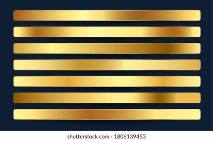 premium royal golden gradients swatches palette set design