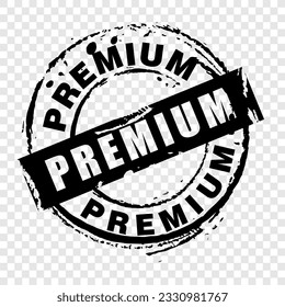 Premium, Gummistempel mit Text