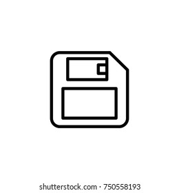 Premium save icon or logo in line style. High quality sign and symbol on a white background. Vector outline pictogram for infographic, web design and app development.