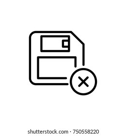 Premium save icon or logo in line style. High quality sign and symbol on a white background. Vector outline pictogram for infographic, web design and app development.