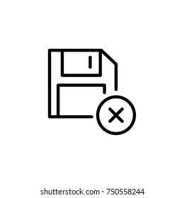 Premium save icon or logo in line style. High quality sign and symbol on a white background. Vector outline pictogram for infographic, web design and app development.