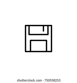 Premium save icon or logo in line style. High quality sign and symbol on a white background. Vector outline pictogram for infographic, web design and app development.